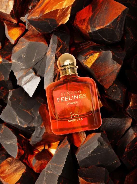 Strong Feelings Amber, perfume árabe oriental amaderado de Dubái disponible en Chile